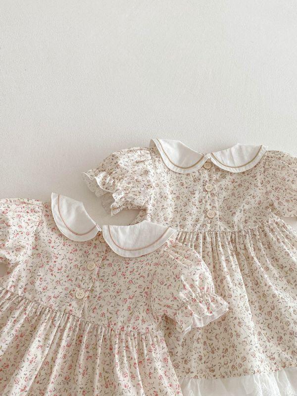 夢幻娃娃領碎花洋裝 