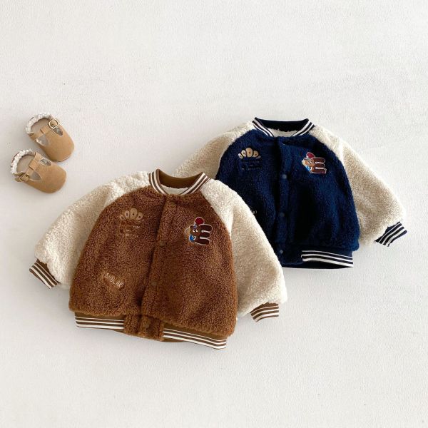 熊熊滾邊風毛絨絨外套 