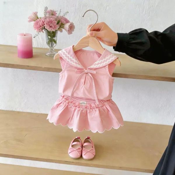 水手感女寶褲裙套裝 