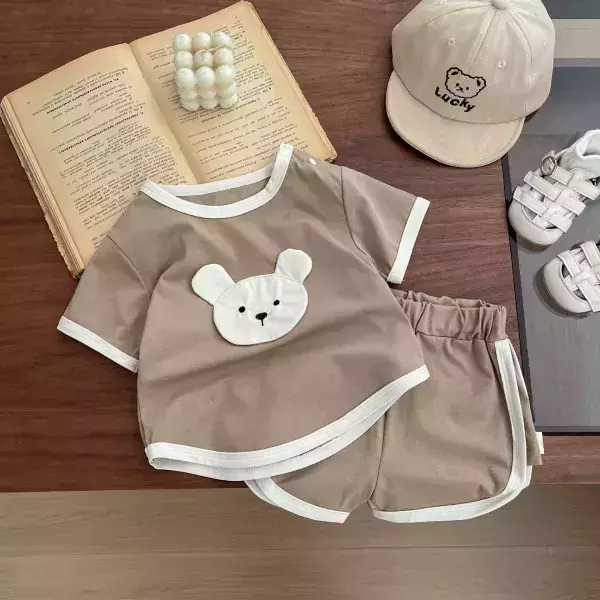 大耳熊滾邊休閒套裝 