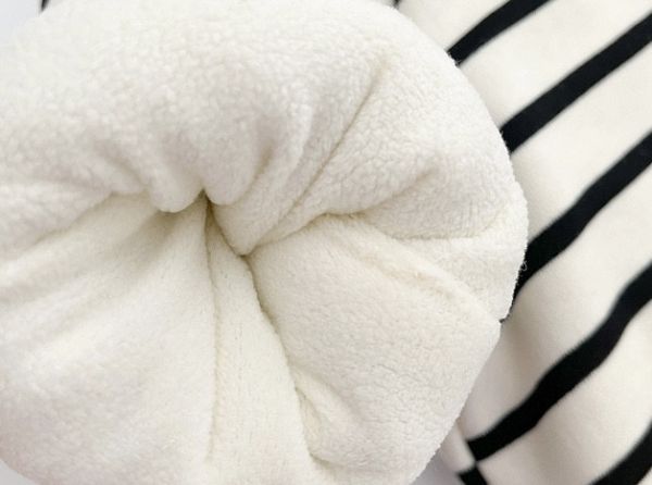 冷色系條紋口袋加絨上衣 