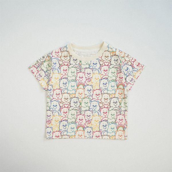 滿印彩虹熊短袖上衣 