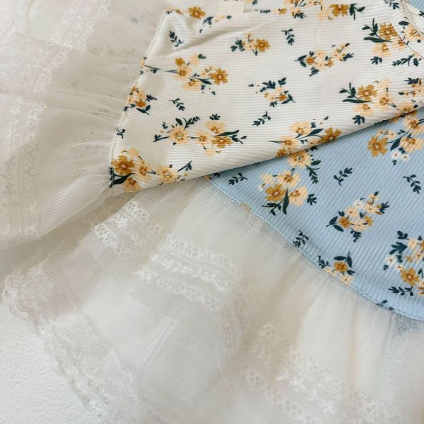 蝴蝶結腰間蕾絲吊帶套裝 