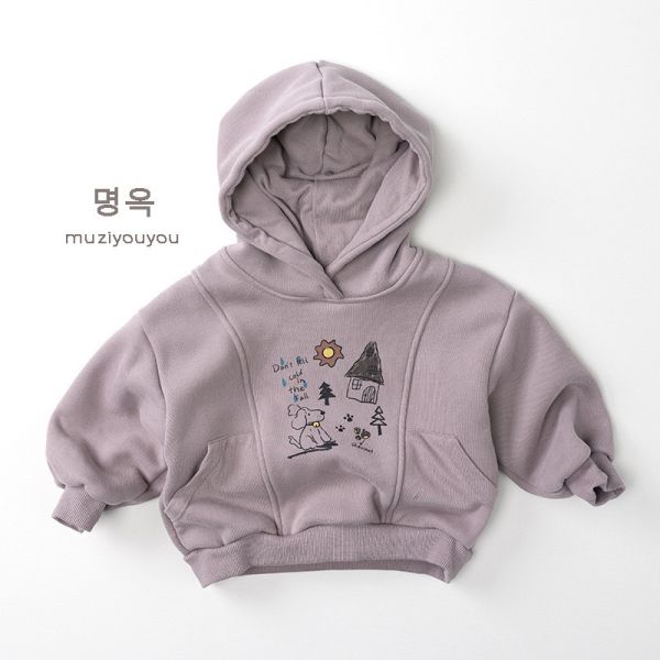 森林小屋刷毛連帽上衣 