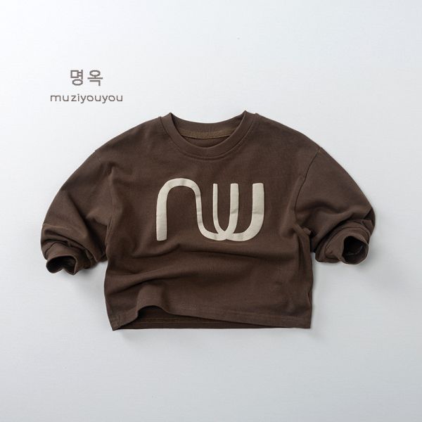 圖形字母寬鬆長tee 