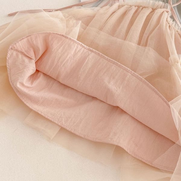 甜美公主來了~網紗吊帶裙 