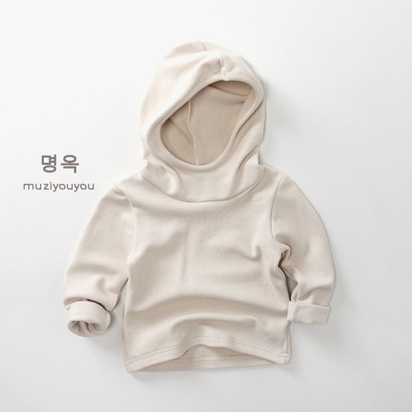 百搭柔軟絨感連帽上衣 