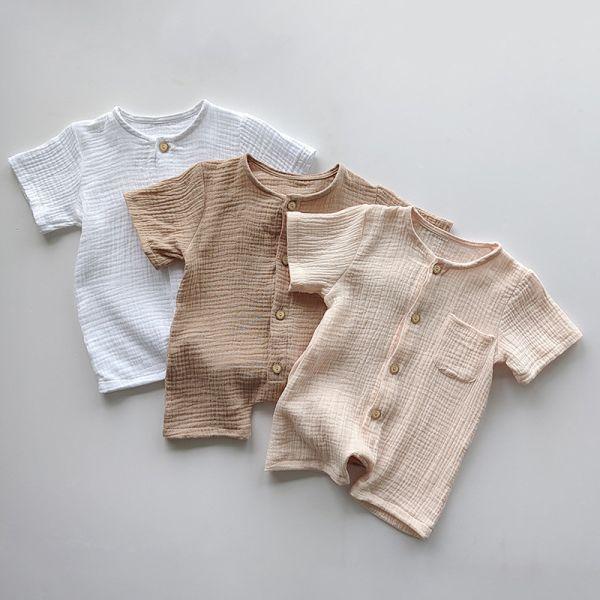 薄薄的休閒排扣連身衣 