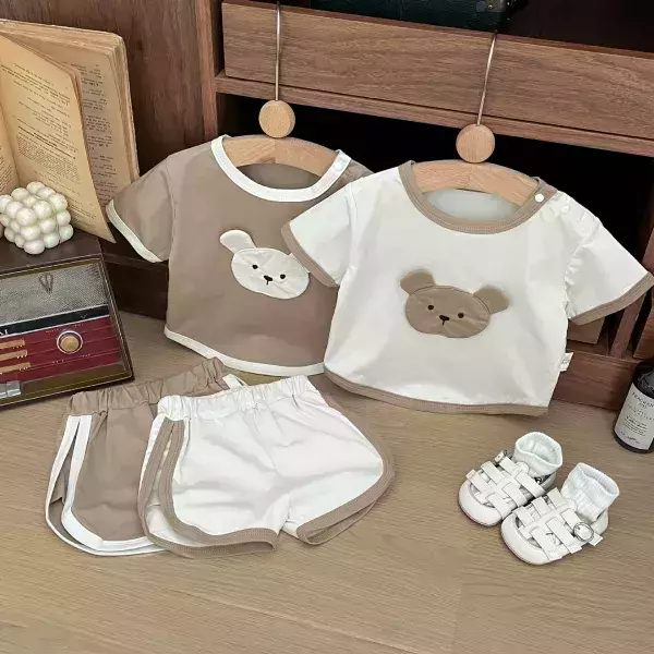 大耳熊滾邊休閒套裝 