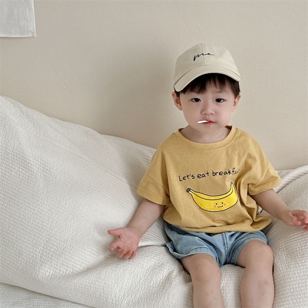 手繪香蕉短tee 