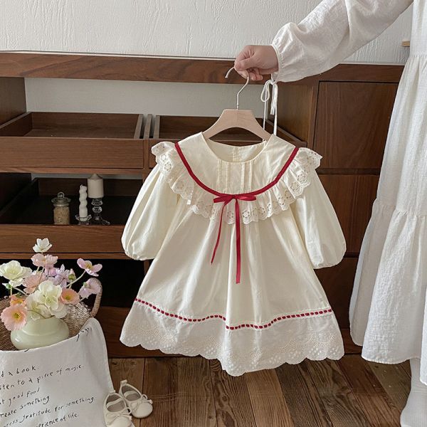 溫柔感紅結蕾絲姐妹裝 