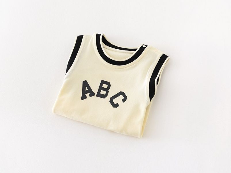 美式ABC無袖包屁 