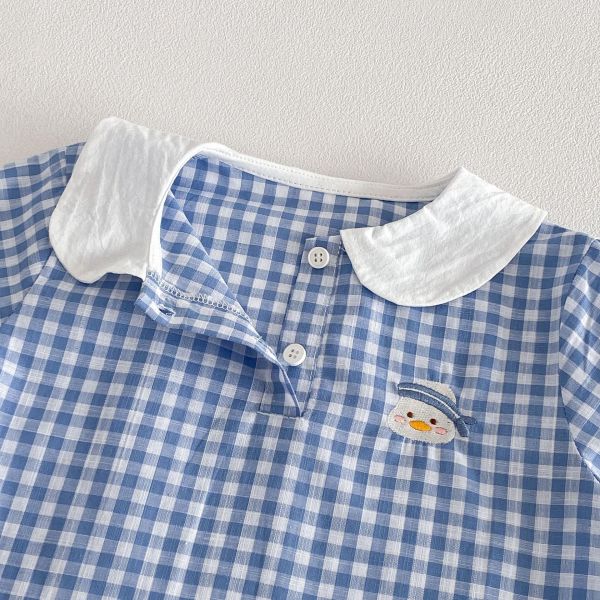 可愛鴨手水手領短袖套裝 