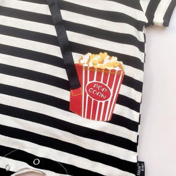 好逗趣爆米花條紋爬服 