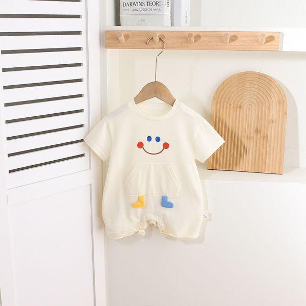 害羞臉休閒短袖連身衣 