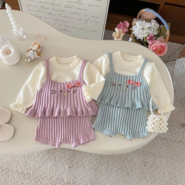 喵喵蝴蝶針織三件組 