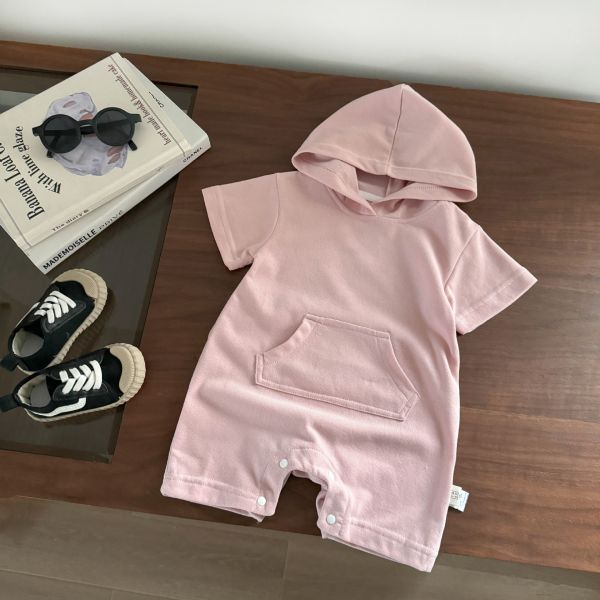 背背微笑小熊連帽爬服 