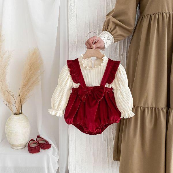 【現貨】新年滿月公主兩件式連身衣 