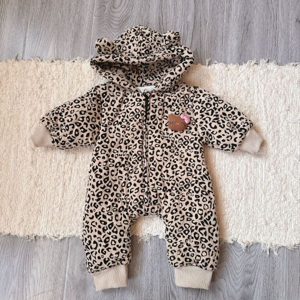 爆可愛貓咪連帽鋪棉連身衣 