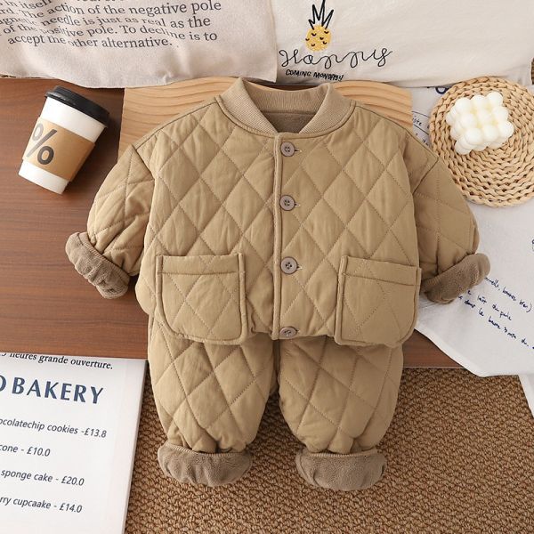 禦寒蓬蓬暖冬菱格套裝 