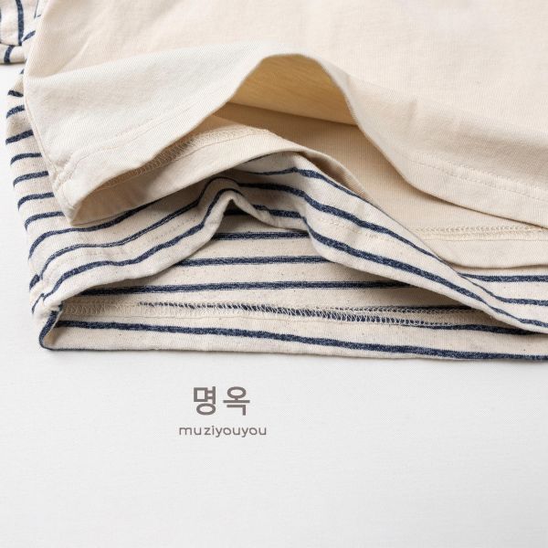 日系百搭條紋休閒T恤 