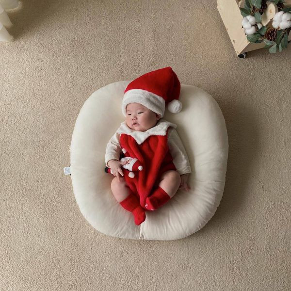 給寶寶圍兜聖誕包屁｜附帽 