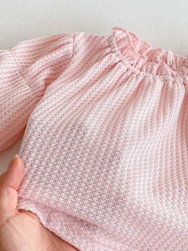 【現貨】泡泡碎花吊帶包屁組 