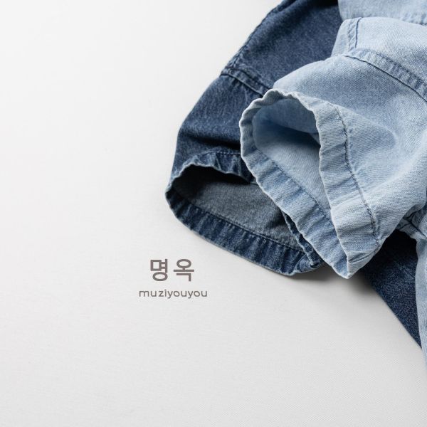 帥哥一枚短袖牛仔襯衫 