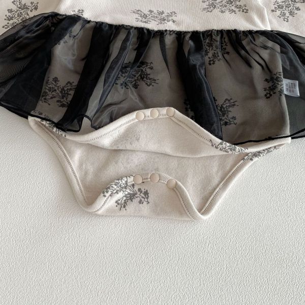 微霧碎花拼紗包屁裙 