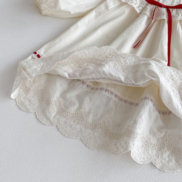 溫柔感紅結蕾絲姐妹裝 