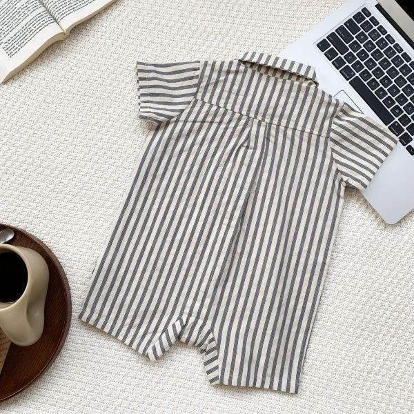 小小紳士直條紋連身衣 