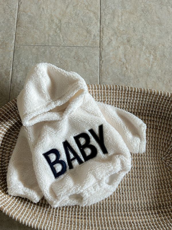 毛絨BABY保暖連帽包屁 