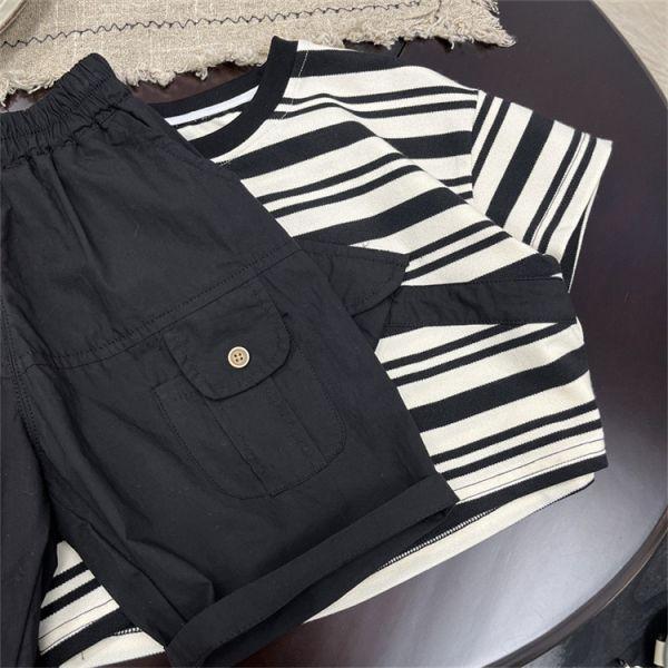 自帶包包黑白紋套裝 