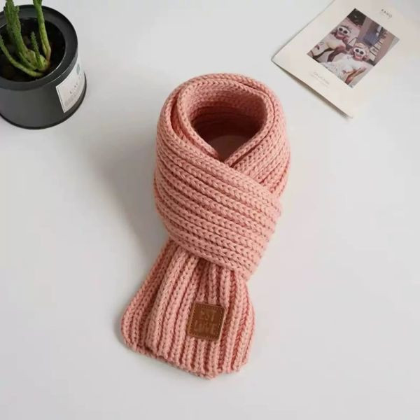 【現貨】暖暖小標誌針織圍巾 