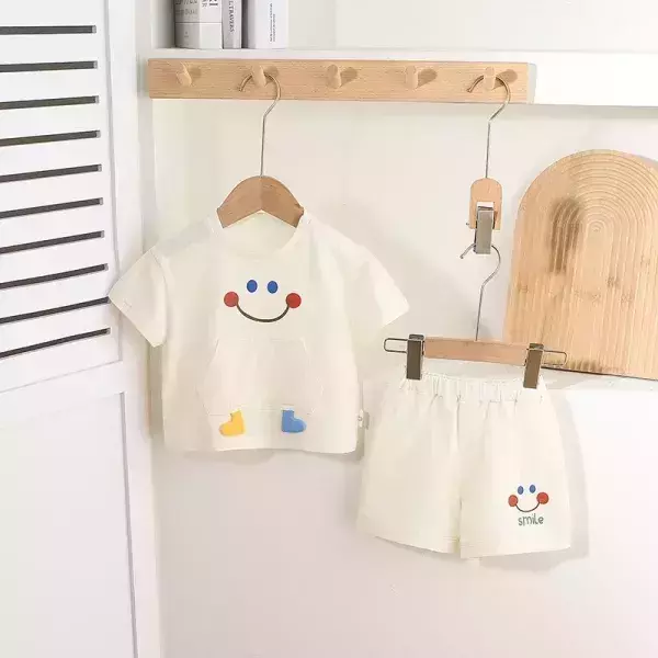 害羞臉休閒短袖套裝 