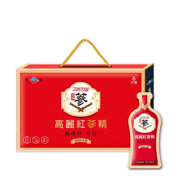 高麗紅蔘精禮盒(15包/盒;15ml/包) 高麗蔘,紅蔘,人蔘,年節,禮盒,蔘飲,蔘飲,養身,銀髮族,補氣,滋補,養顏,維生素,補充營養,疲勞,溫補,提神,降火氣,熱銷,調整體質,強身,華陀扶元堂