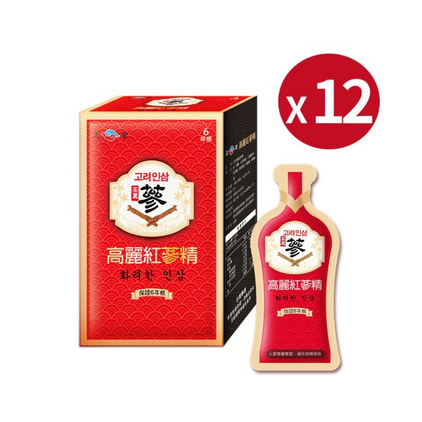 【超值囤貨組】高麗紅蔘精x12盒(10包/盒;15ml/包) 高麗蔘,紅蔘,人蔘,年節,禮盒,蔘飲,養身,銀髮族,補氣,滋補,養顏,維生素,補充營養,疲勞,溫補,提神,降火氣,熱銷,調整體質,強身,華陀扶元堂