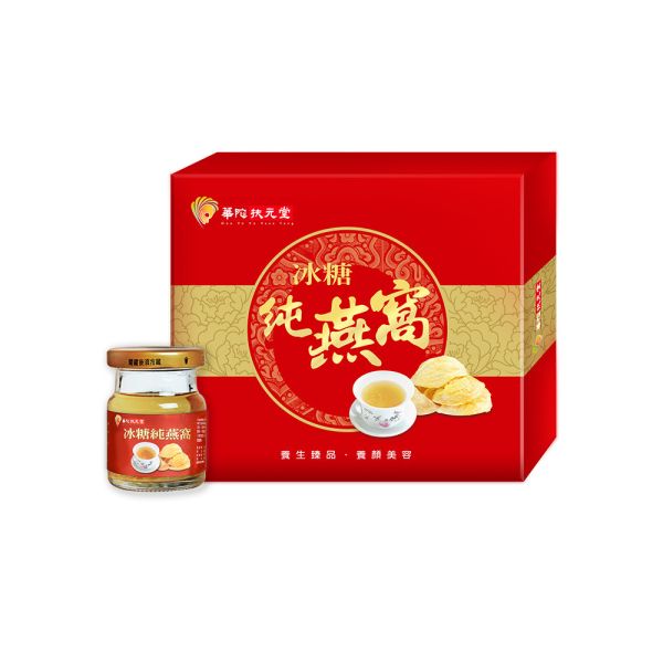 冰糖純燕窩方形禮盒(6瓶/盒；60g/瓶) 華陀扶元堂,印尼,金絲燕,即食,燕窩,冰糖,養顏,美容,滋補,養身,青春,美麗,懷孕,膠原蛋白,頂級,滋養,蛋白質,礦物質,營養素,鈣質,新陳代謝,盞燕,胺基酸,男女養身,銀髮族,粗蛋白,養顏美容,燕窩酸