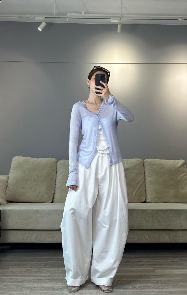 J11 許願上架 小設計透透防曬天絲開襟衫(藍色賣場) 