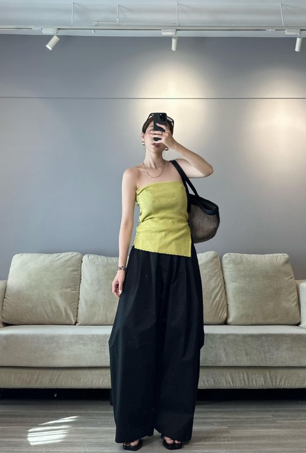 J04 一衣多穿 時髦雙側釦針織衫(檸檬黃) 