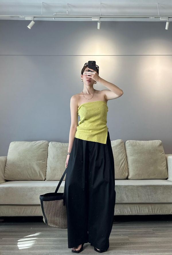 J04 一衣多穿 時髦雙側釦針織衫(檸檬黃) 