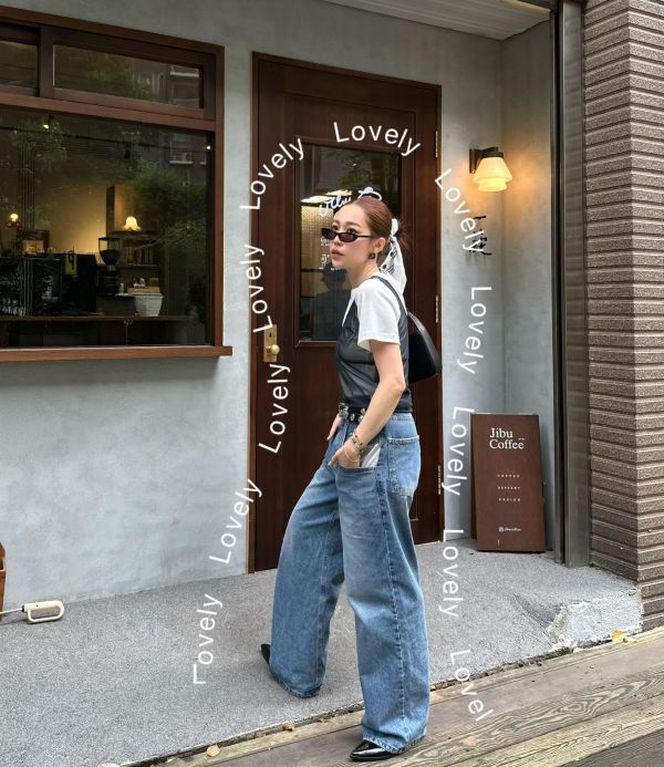 J03 小時髦 口袋拼接牛仔褲(S/M) 