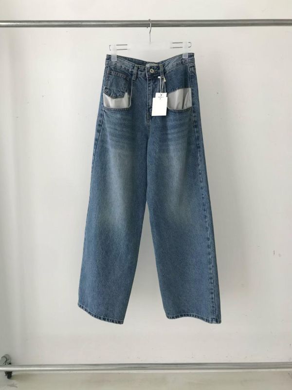 J03 小時髦 口袋拼接牛仔褲(S/M) 