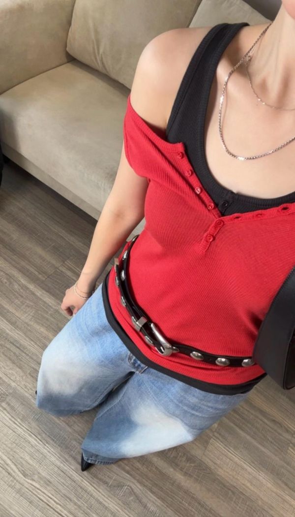 J12 單穿疊搭都漂亮 彈性前釦天絲棉背心(碳灰) 