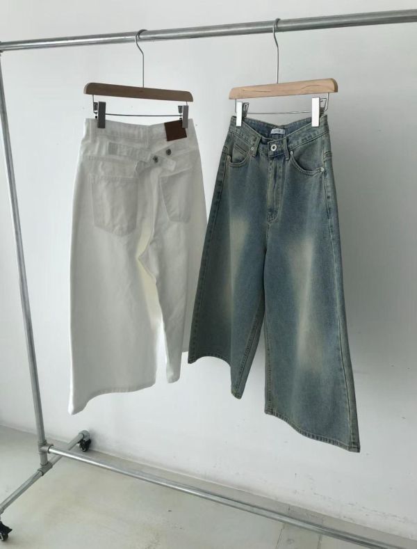 JP17 Tailor粉必收 隨便搭都時髦七分牛仔褲(白，S/M) 