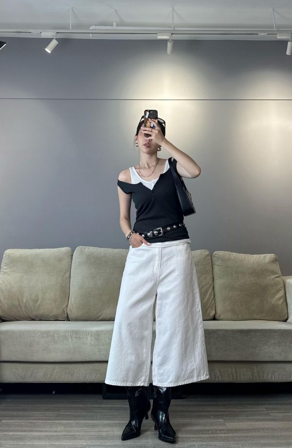 J12 【包色賣場】單穿疊搭都漂亮 彈性前釦天絲棉背心(白/紅/碳灰) 