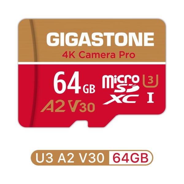 攝影高速記憶卡 4K Camera Pro 32GB-64GB Gigastone,MicroSD,A2V60,高速記憶卡,128GB,附轉卡,讀取速度快,五年保固,備份豆腐,switch,空拍機,遊戲部落客,遊戲記憶卡,Go Pro,單眼,運動相機,128G,microSD,SD,A2快速效能等級