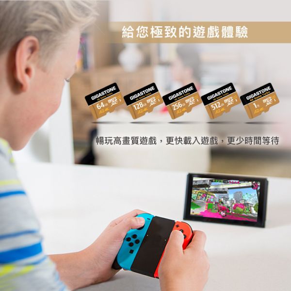 GIGASTONE 4K 資料救援高速記憶卡 A2 U3 microSD UHS-I｜五年資料救援系列，適用 Switch，專業攝影，檔案儲存， 附SD轉接卡 GIGASTONE 4K 資料救援高速記憶卡 A2 U3 microSD UHS-I 1TB/512GB/256GB/128GB/64GB｜五年資料救援系列,適用 Switch,專業攝影,檔案儲存, 附SD轉接卡