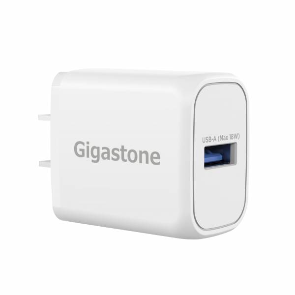 GA-8121W QC3.0 18W急速快充充電器 (支援iPhone 13/12/11/XR/8 充電) Gigastone GA-8121W , QC3.0, 輕巧, 便攜, 國際電壓, 
充電快,