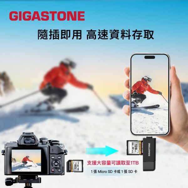 GIGASTONE 五合一 三介面高效能讀卡機 CR-U2ABC200-BK｜支持 microSD/SD 記憶卡一機搞定 GIGASTONE 五合一 三介面高效能讀卡機 CR-U2ABC200-BK｜支持 microSD/SD 記憶卡一機搞定
